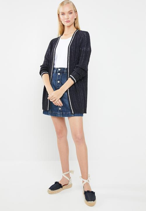 Jacqueline de Yong - Mynte long sleeve cardigan - navy