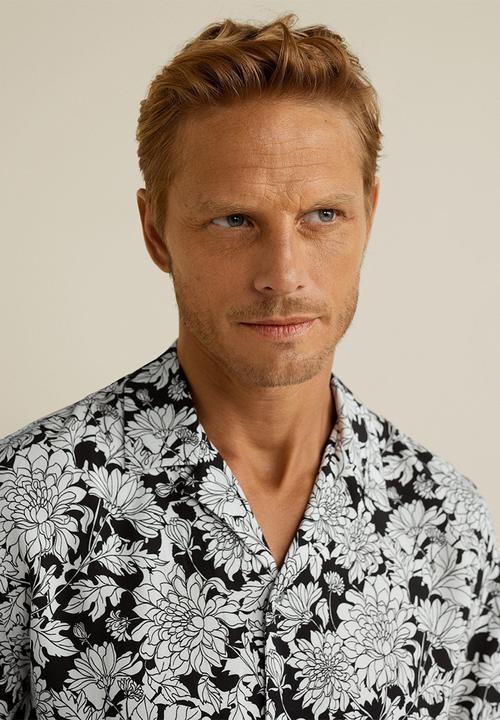 MANGO - Domado shirt - white & black 