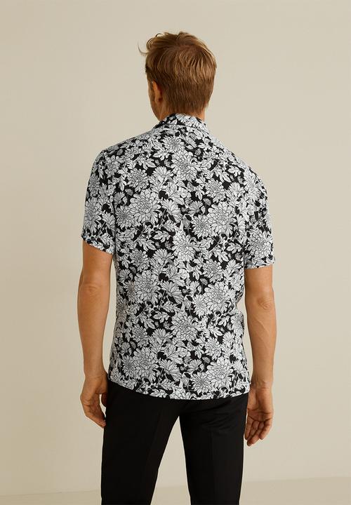 MANGO - Domado shirt - white & black 
