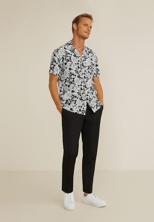 MANGO - Domado shirt - white & black 