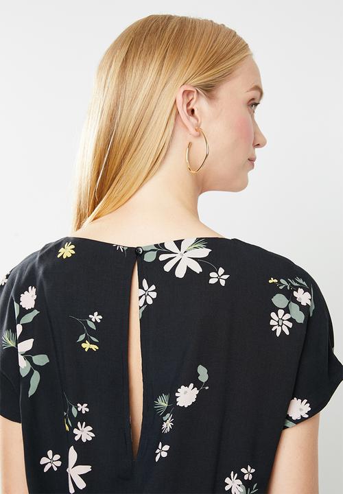 Jacqueline de Yong - Star floral jumpsuit - black