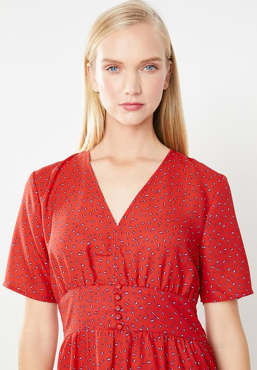 Jacqueline de Yong - Povla long dress - red
