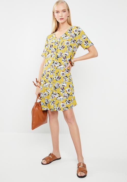 Jacqueline de Yong - Treats short sleeve shirt - yellow