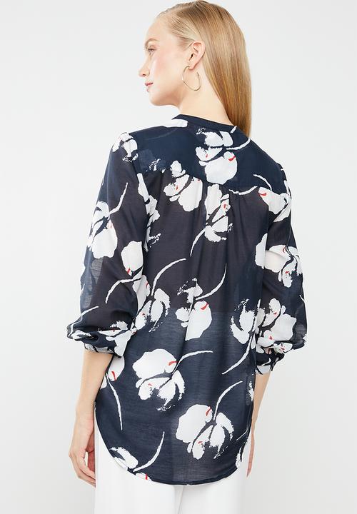 Jacqueline de Yong - Loop long sleeve shirt - navy 