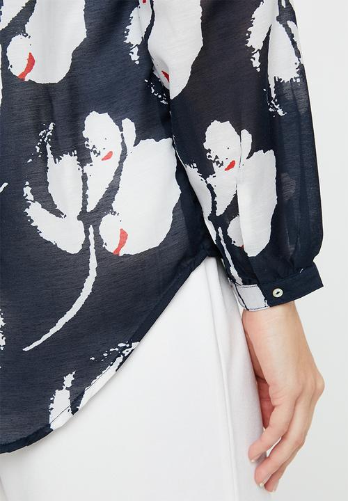 Jacqueline de Yong - Loop long sleeve shirt - navy 