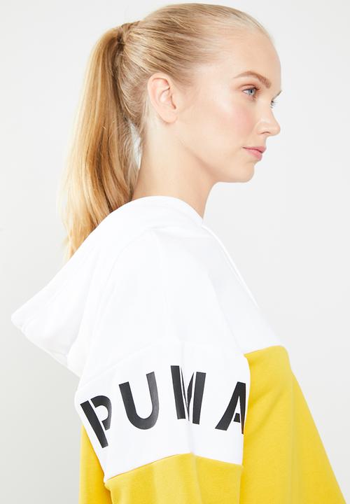 PUMA - Xtg colourblock hoodie - yellow & white