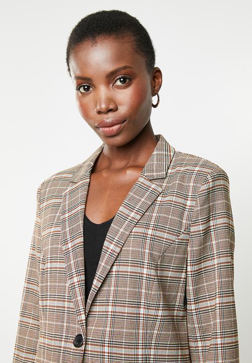 Jacqueline de Yong - Sandra check blazer - multi 