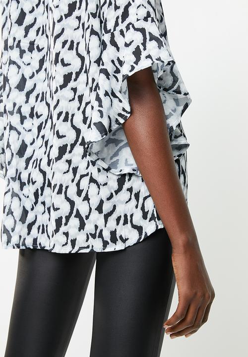 Revenge - Volume sleeve printed blouse - multi 