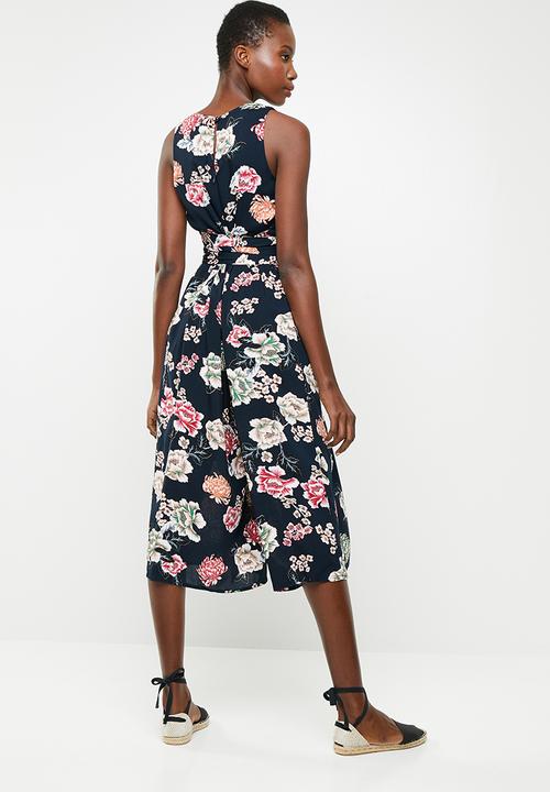Revenge - Floral tie waist jumpsuit - multi