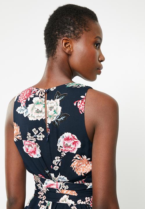 Revenge - Floral tie waist jumpsuit - multi