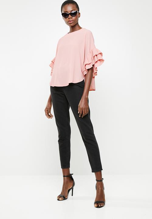 Revenge - Flutter sleeve blouse - pink