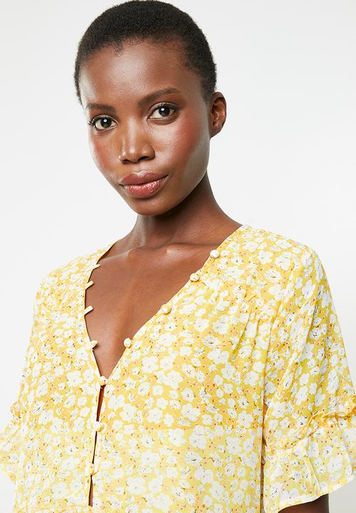 ONLY - Tone short dress - yellow
