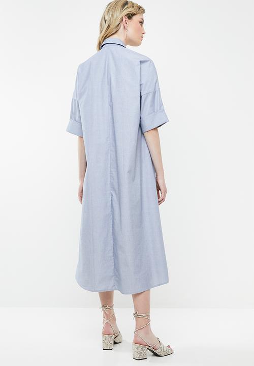 AMANDA LAIRD CHERRY - Thutho shirt dress - blue