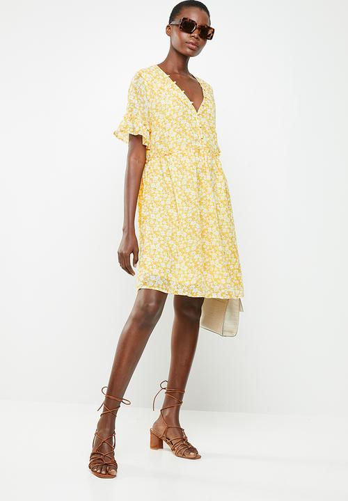ONLY - Tone short dress - yellow