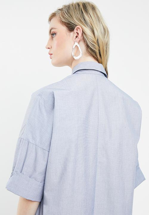 AMANDA LAIRD CHERRY - Thutho shirt dress - blue