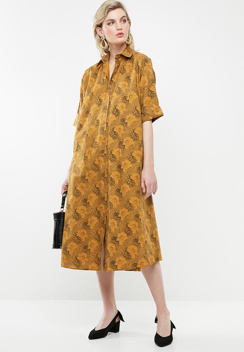 AMANDA LAIRD CHERRY - Thutho shirt dress - orange