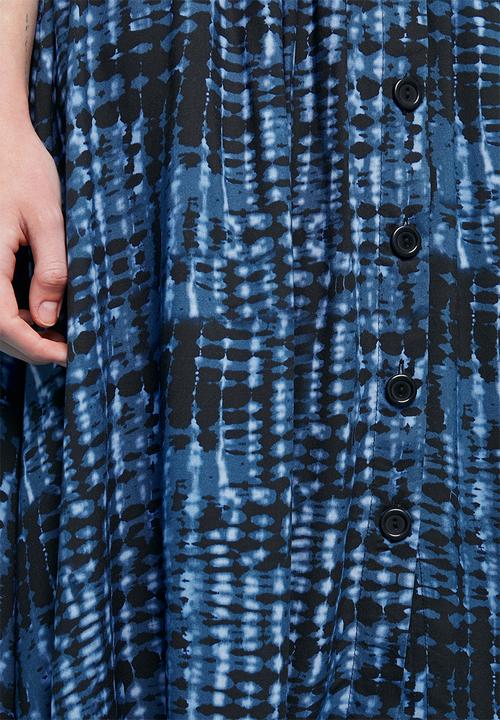 Superbalist - Tie dye button through midi skirt - blue 