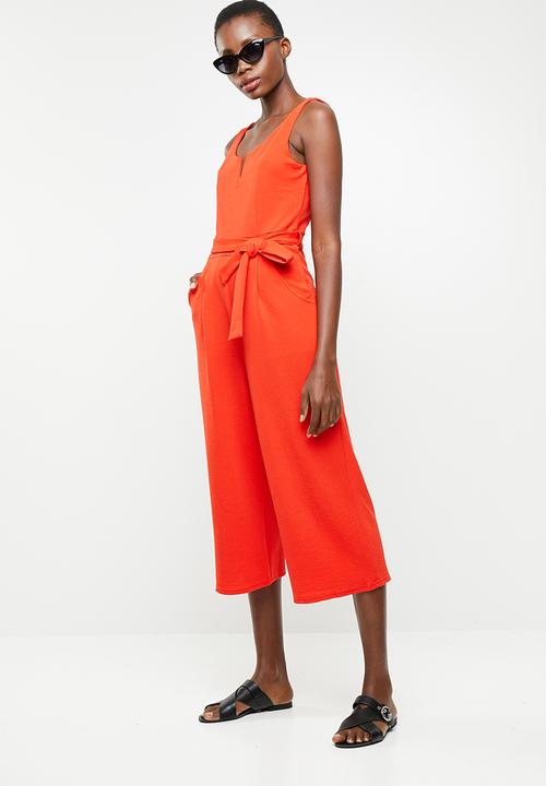 Revenge - V-front cut-out jumpsuit - orange