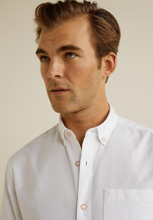 MANGO - Oxford shirt - white