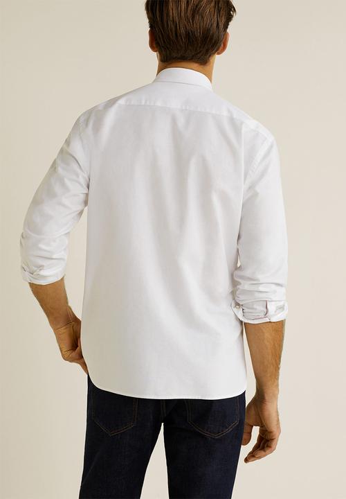 MANGO - Oxford shirt - white