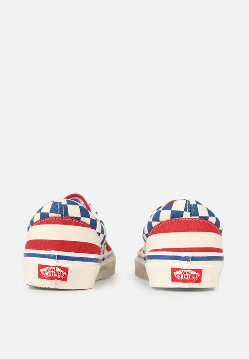 Vans - Ua era anaheim factory 95 - og red stripes/og blue check