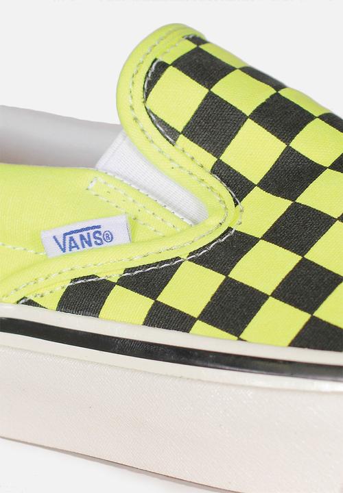Vans - Ua anaheim factory classic slip-on 98 - og yellow neon/checkerboard