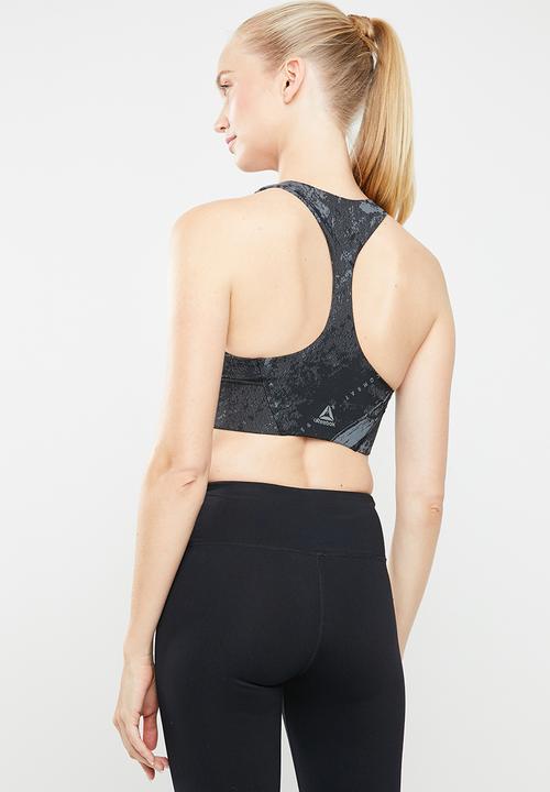 Reebok - Combat jacquard bralette - charcoal