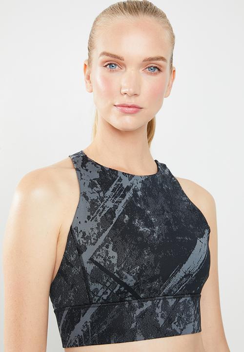 Reebok - Combat jacquard bralette - charcoal