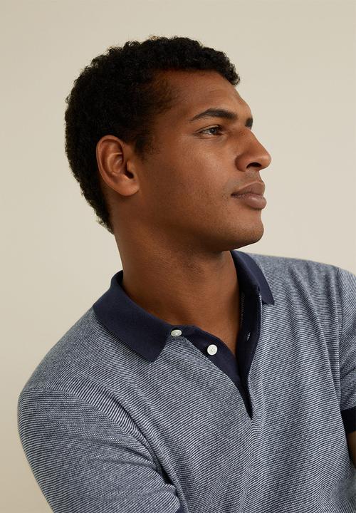 MANGO - Pixel polo - navy