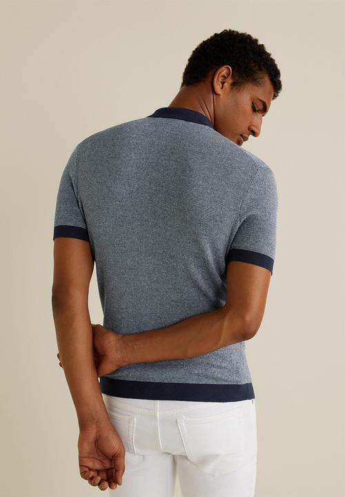 MANGO - Pixel polo - navy