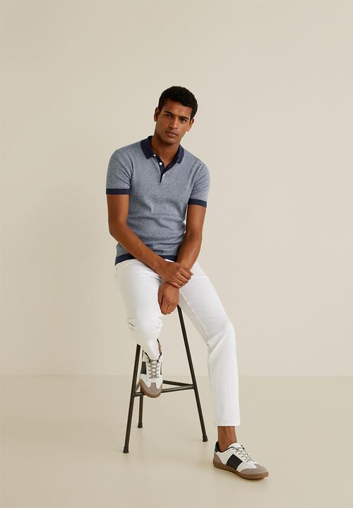 MANGO - Pixel polo - navy