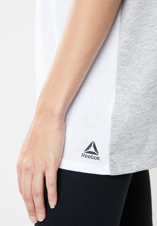 Reebok - Womens myt graphic tee - grey & white