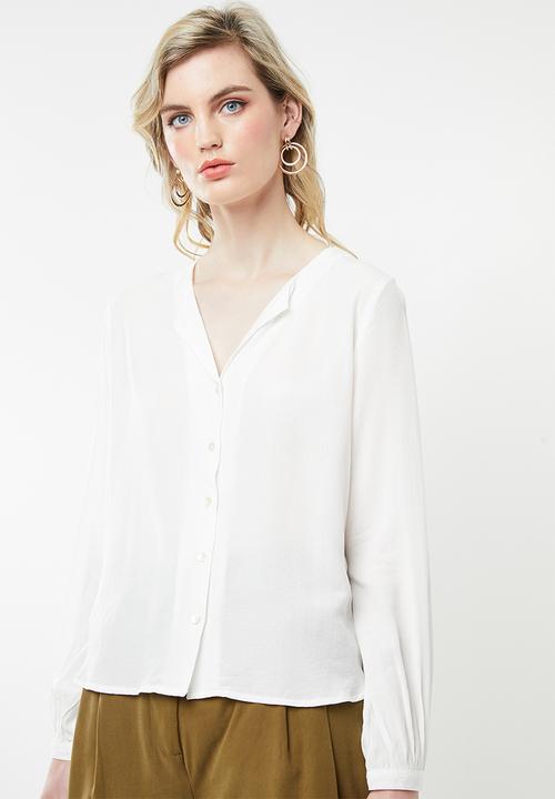Jacqueline de Yong - Jagger long sleeve shirt - white