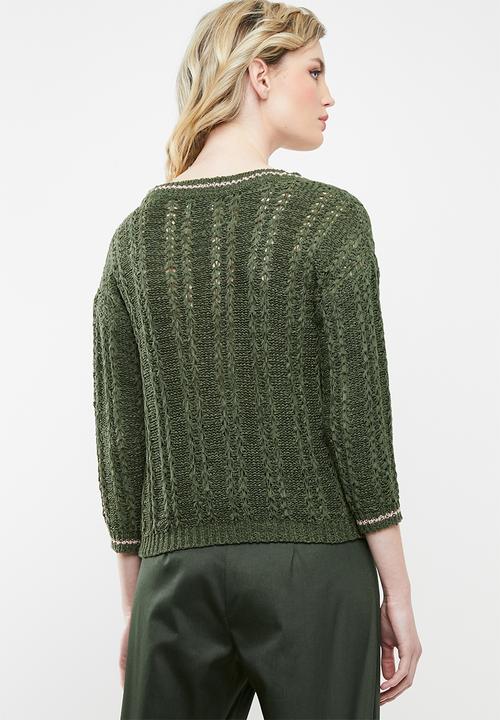Jacqueline de Yong - Mynte pullover knit - green