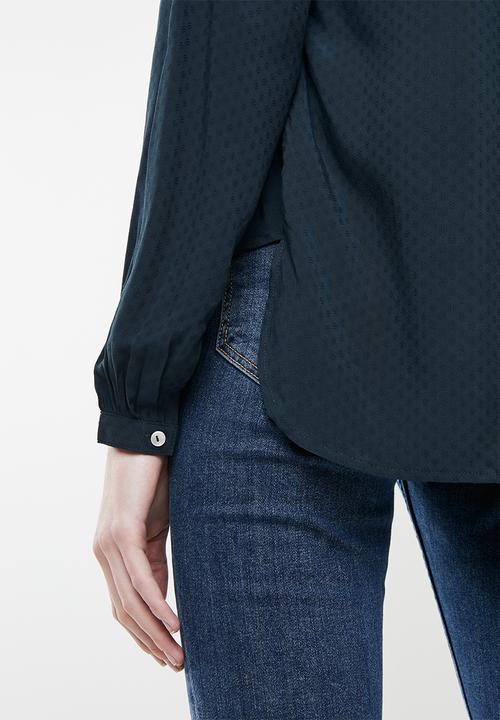Jacqueline de Yong - Jagger long sleeve shirt - navy