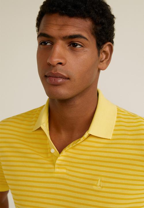 MANGO - Rembes polo - yellow