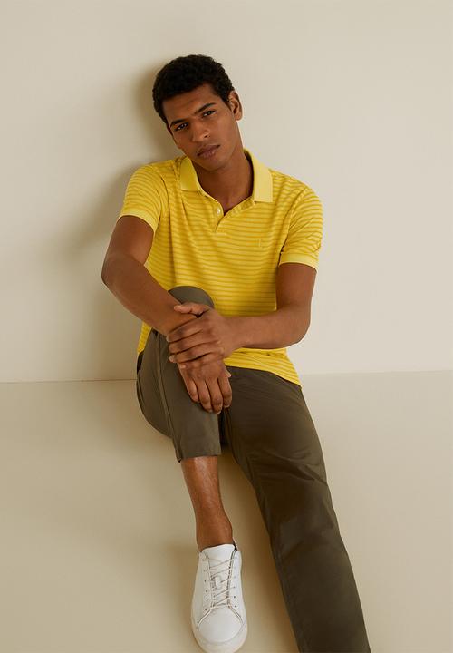 MANGO - Rembes polo - yellow