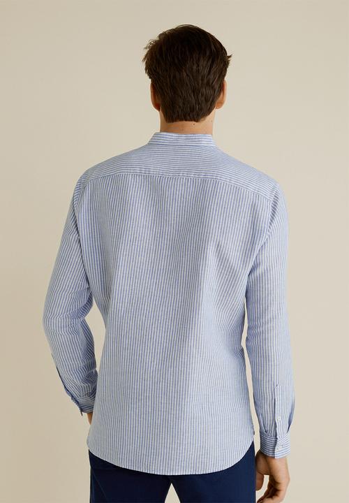 MANGO - Eloisa shirt - blue & white 