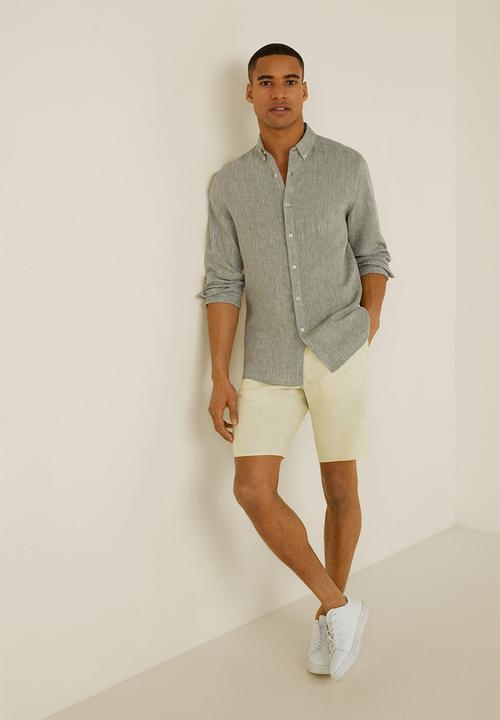 MANGO - Carp 4 bermuda shorts - off white