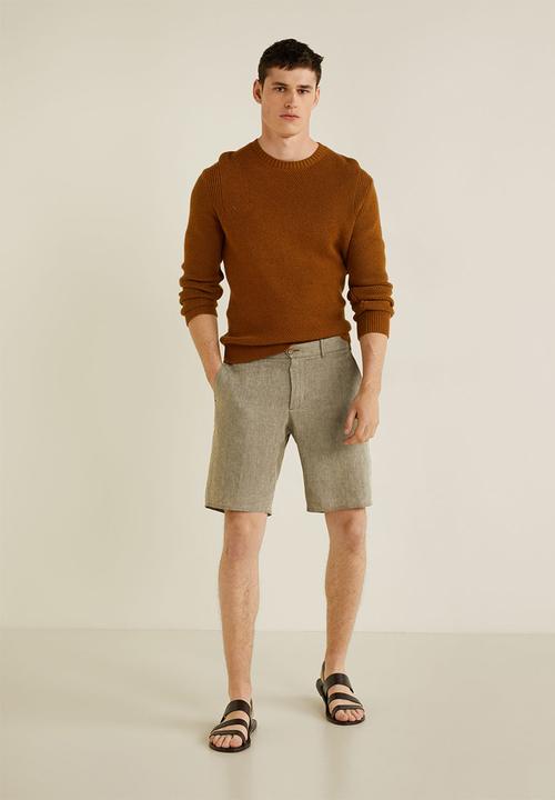 MANGO - Carp 4 bermuda shorts - khaki green