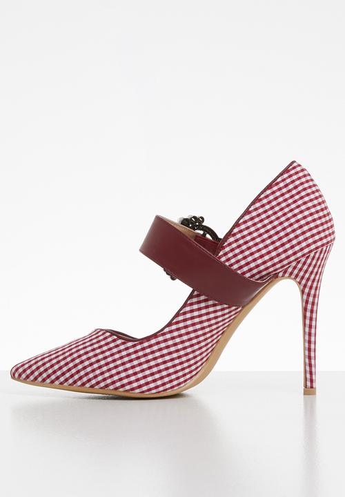 Miss Black - Karabo heel - red & white