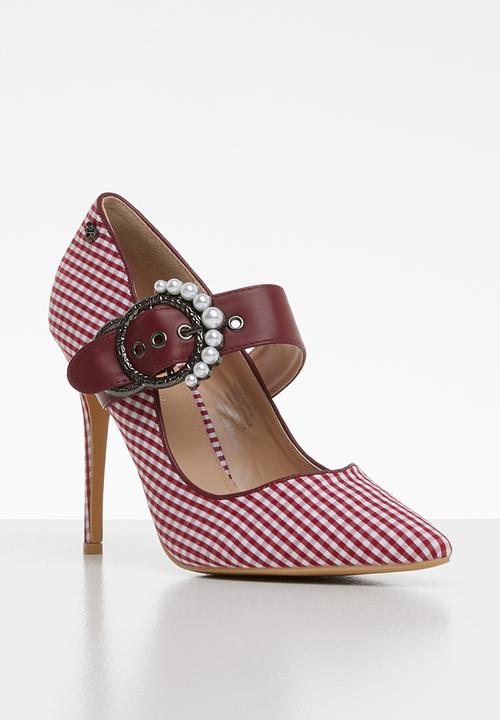 Miss Black - Karabo heel - red & white