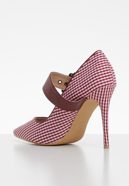 Miss Black - Karabo heel - red & white