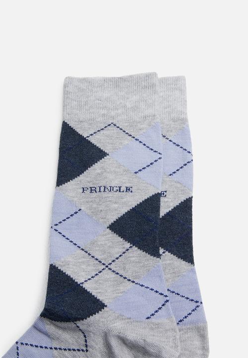 Pringle of Scotland - Argyle socks - navy & grey