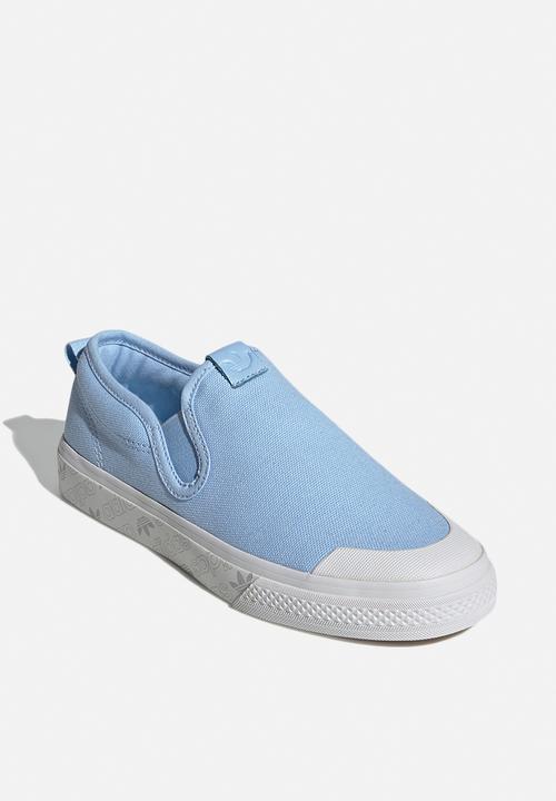 adidas blue slip on