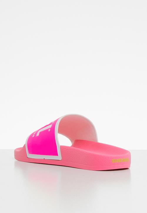 Diesel  - SA-valla w slides - pink carnation/star white