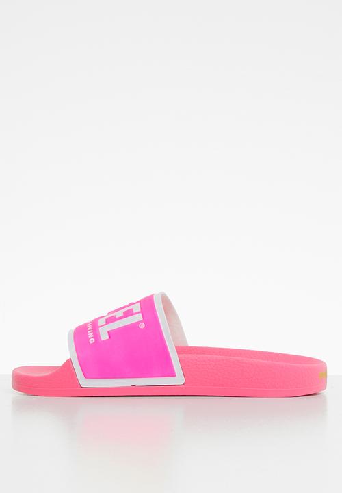 Diesel  - SA-valla w slides - pink carnation/star white