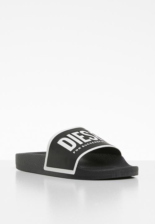 Diesel  - SA-valla w slides - black/star white/orange