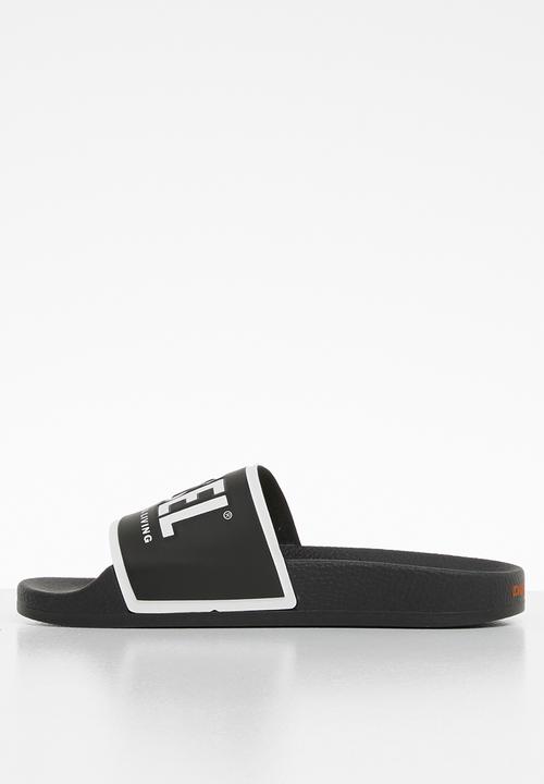 Diesel  - SA-valla w slides - black/star white/orange