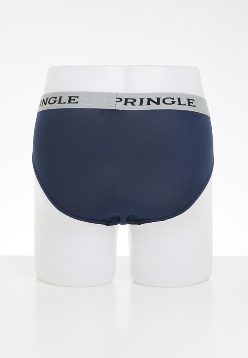 Pringle of Scotland - George 2 pack plain briefs - navy
